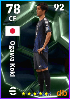 Ogawa Koki — CF, OVR 78, MAX 92