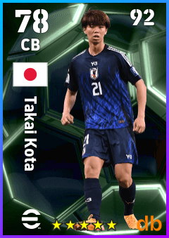 Takai Kota — CB, OVR 78, MAX 92