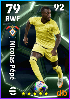 Nicolas Pépé — RWF, OVR 79, MAX 92