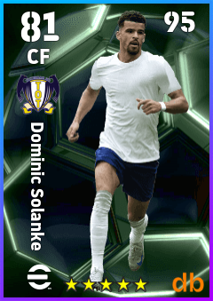 Dominic Solanke — CF, OVR 81, MAX 95
