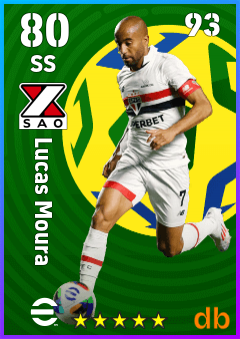 Lucas Moura — SS, OVR 80, MAX 93