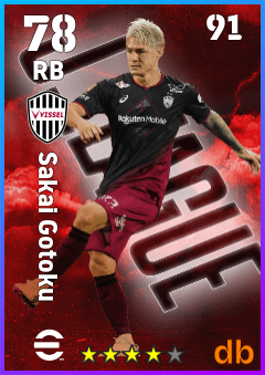 Sakai Gotoku — RB, OVR 78, MAX 91