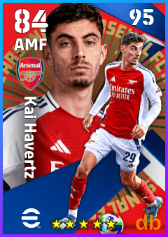 Kai Havertz — AMF, OVR 84, MAX 95