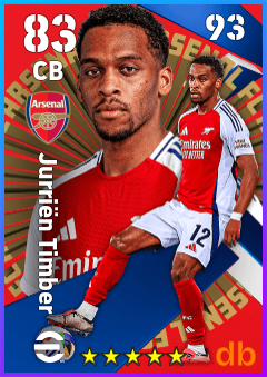 Jurriën Timber — CB, OVR 83, MAX 93