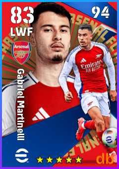 Gabriel Martinelli eFootball player card