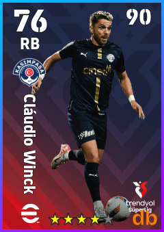Cláudio Winck — RB, OVR 76, MAX 90