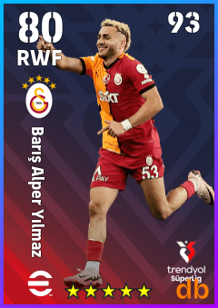 Barış Alper Yılmaz — RWF, OVR 80, MAX 93