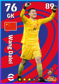 Wang Dalei — GK, OVR 76, MAX 89