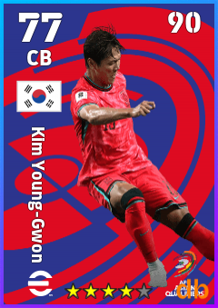 Kim Young-Gwon — CB, OVR 77, MAX 90