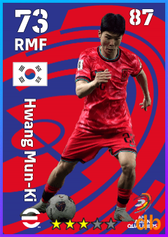 Hwang Mun-Ki — RMF, OVR 73, MAX 87