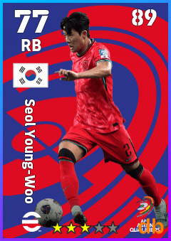 Seol Young-Woo — RB, OVR 77, MAX 89