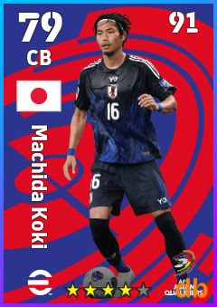 Machida Koki — CB, OVR 79, MAX 91