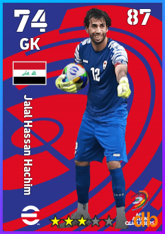 Jalal Hassan Hachim — GK, OVR 74, MAX 87