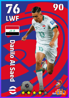 Danilo Al Saed — LWF, OVR 76, MAX 90