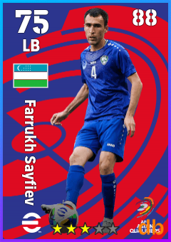 Farrukh Sayfiev — LB, OVR 75, MAX 88