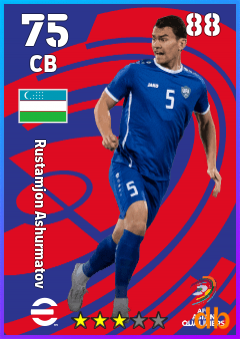 Rustamjon Ashurmatov — CB, OVR 75, MAX 88