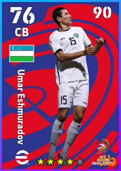 Umar Eshmuradov — CB, OVR 76, MAX 90