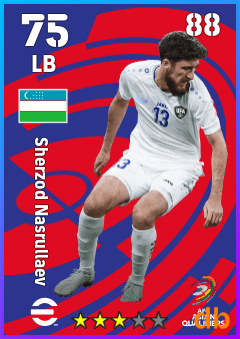 Sherzod Nasrullaev — LB, OVR 75, MAX 88