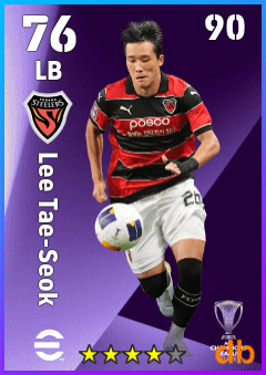 Lee Tae-Seok — LB, OVR 76, MAX 90