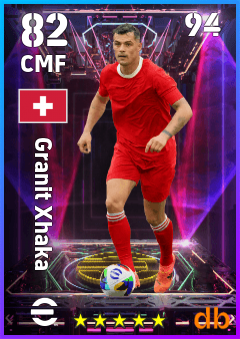 Granit Xhaka — CMF, OVR 82, MAX 94