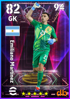 Emiliano Martínez — GK, OVR 82, MAX 94