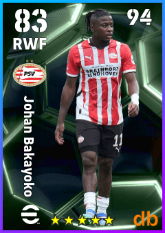 Johan Bakayoko — RWF, OVR 83, MAX 94