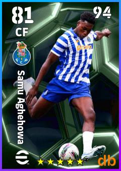 Samu Aghehowa — CF, OVR 81, MAX 94