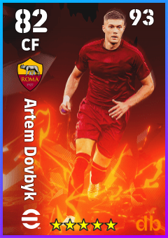 Artem Dovbyk — CF, OVR 82, MAX 93