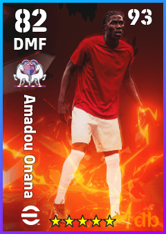 Amadou Onana — DMF, OVR 82, MAX 93