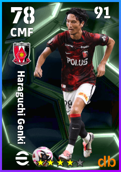Haraguchi Genki — CMF, OVR 78, MAX 91