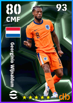 Georginio Wijnaldum — CMF, OVR 80, MAX 93