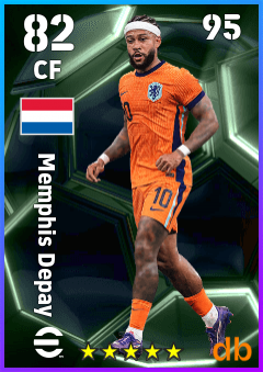 Memphis Depay — CF, OVR 82, MAX 95