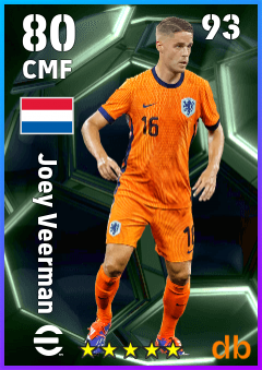 Joey Veerman — CMF, OVR 80, MAX 93
