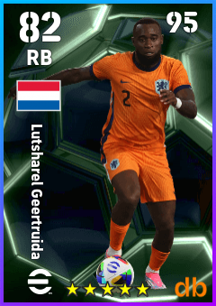 Lutsharel Geertruida — RB, OVR 82, MAX 95