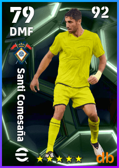 Santi Comesaña — DMF, OVR 79, MAX 92