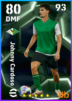 Johnny Cardoso — DMF, OVR 80, MAX 93