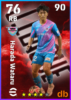 Harada Wataru — RB, OVR 76, MAX 90