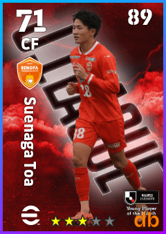 Suenaga Toa — CF, OVR 71, MAX 89