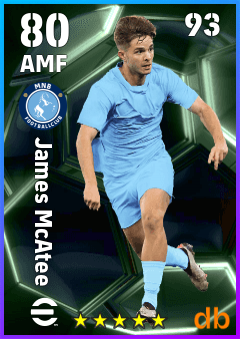 James McAtee — AMF, OVR 80, MAX 93