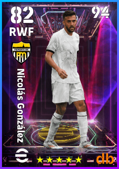 Nicolás González — RWF, OVR 82, MAX 94
