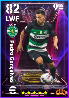 Pedro Gonçalves — LWF, OVR 82, MAX 94