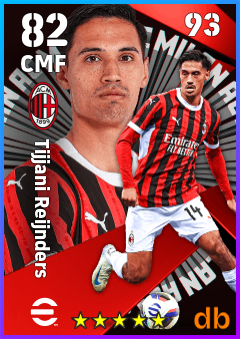 Tijjani Reijnders — CMF, OVR 82, MAX 93