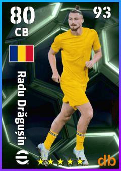 Radu Drăgușin — CB, OVR 80, MAX 93
