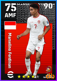 Marselino Ferdinan — AMF, OVR 75, MAX 90