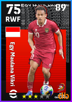 Egy Maulana Vikri — RWF, OVR 75, MAX 89
