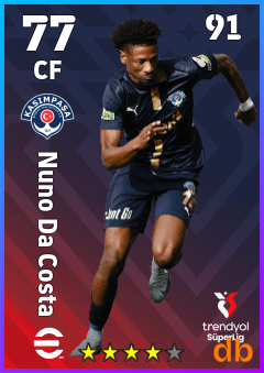 Nuno Da Costa — CF, OVR 77, MAX 91