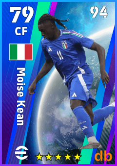 Moise Kean — CF, OVR 79, MAX 94