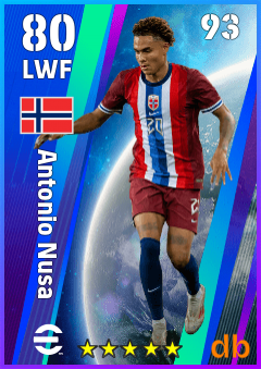 Antonio Nusa — LWF, OVR 80, MAX 93