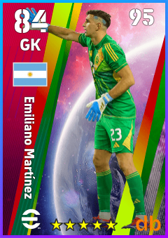 Emiliano Martínez — GK, OVR 84, MAX 95