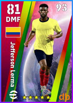 Jefferson Lerma — DMF, OVR 81, MAX 93